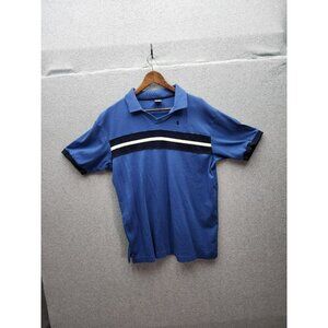 Polo Ralph Lauren Blue Striped Mens Polo Shirt XL 100% Cotton